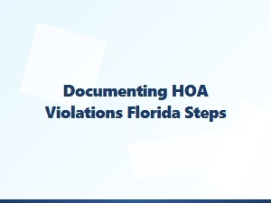 Documenting Hoa Violations Florida Steps for Harassment Evidence
