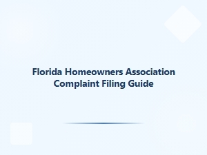 Florida Hoa Complaint Filing Guide